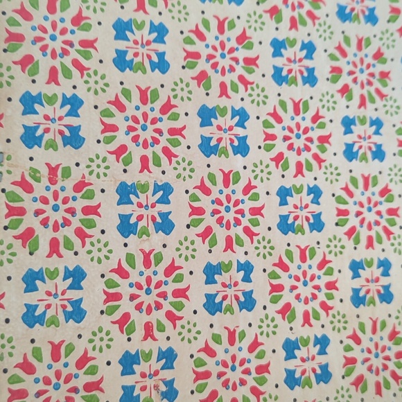 Vintage Handmade String Art Nautical Ship Red Velvet and Wood Shadow Box - Picture 7 of 7